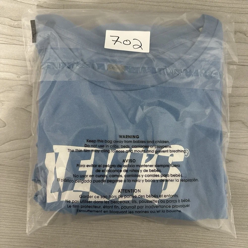 Levi's Graphic‎ Logo T-Shirt Blue Men's/Unisex XL Short Sleeve Casual Tee